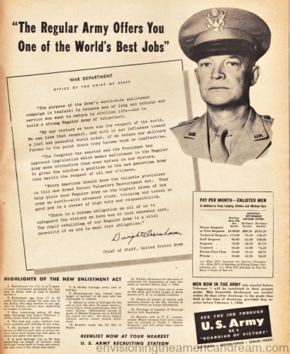 General Eisenhower vintage military recruitment ad 1946
