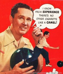 vintage man with bowling ball