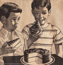 vintage illustration 2 boys