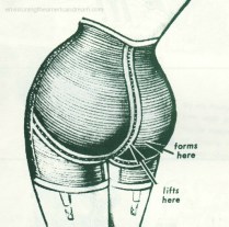 illustration Padded girdle vintage