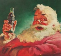 Vintage illustration Santa Coke