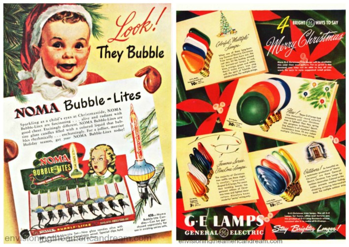 xmas electric lights vintage ads 