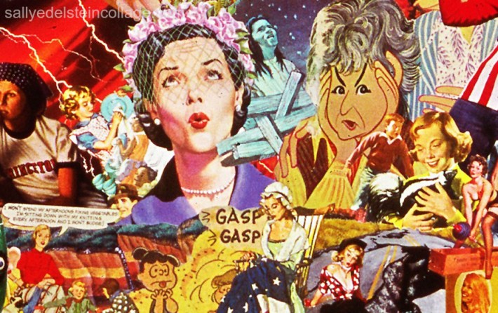 art work sally edelstein collage appropriated images 