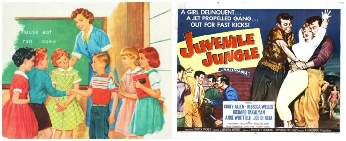 Collage Movie poster Juvenile Jungle and vintage illustration school children