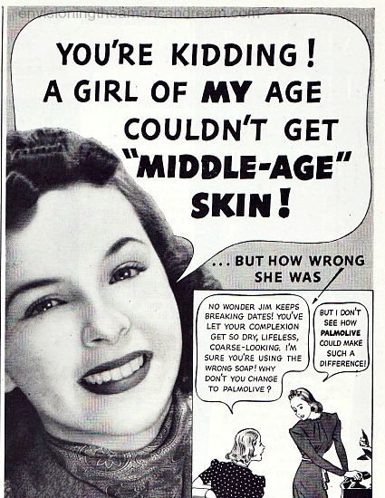 Vintage anti age ad Palmolive Soap