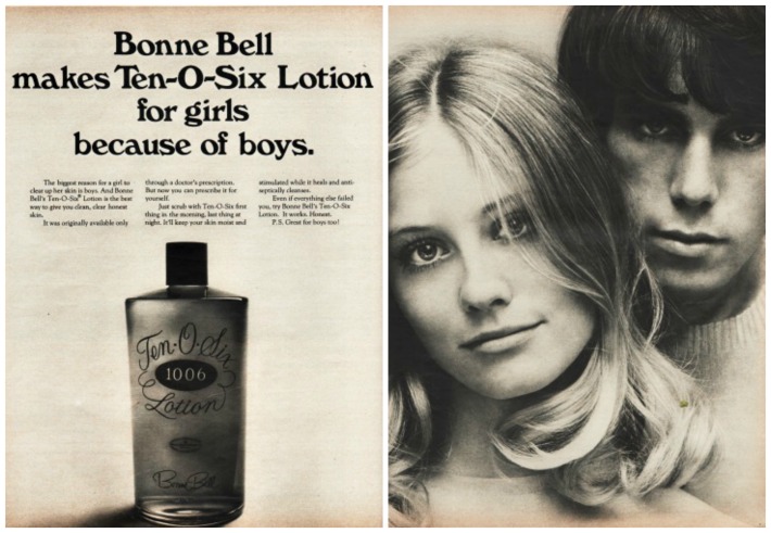 Beauty Bonne Bell Ten O Six Lotion vintage ad 