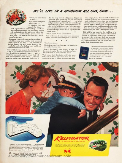 Vintage Kelvinator ad 1945 family 