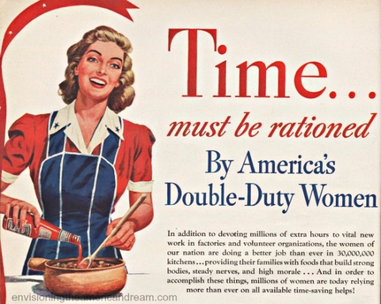 Vintage illustration housewife WWII