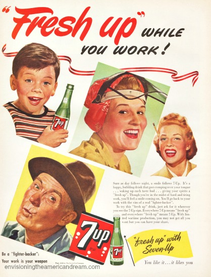 Vintage ad Women workers WWII