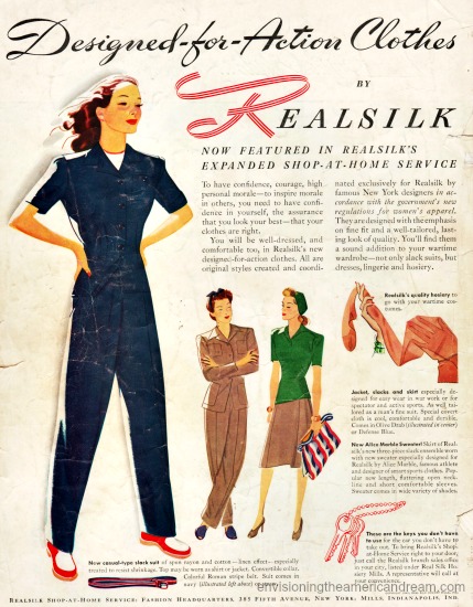 WWII Women work clothes realsilk ad