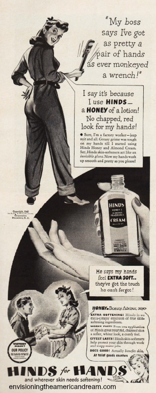 WWII ad Hand cream women work