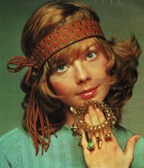 1970 hippy girl with jewelry