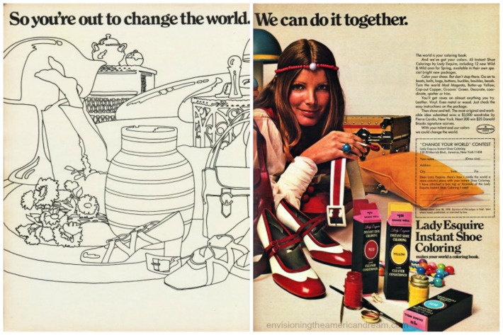 1970 Lady Esquire Shoe Coloring ad