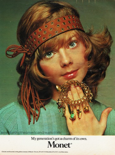 1970 Monet Ad Hippy Girl