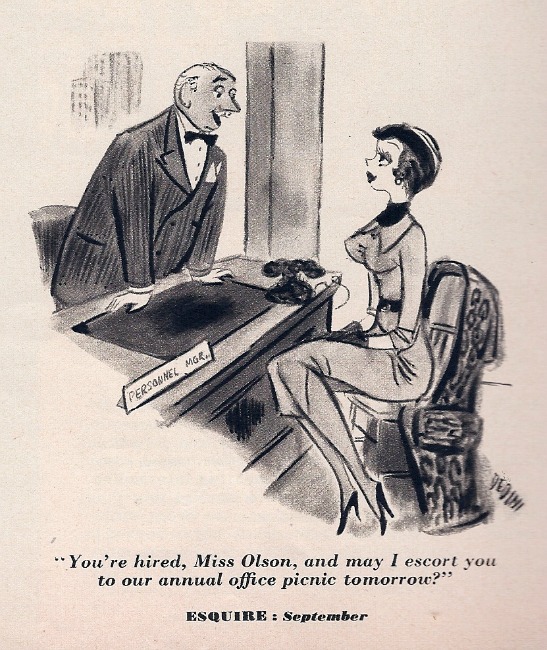 Vintage sexist office cartoon 