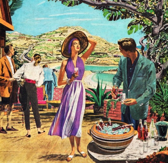 Vintage Coke ad Acapulco 1957
