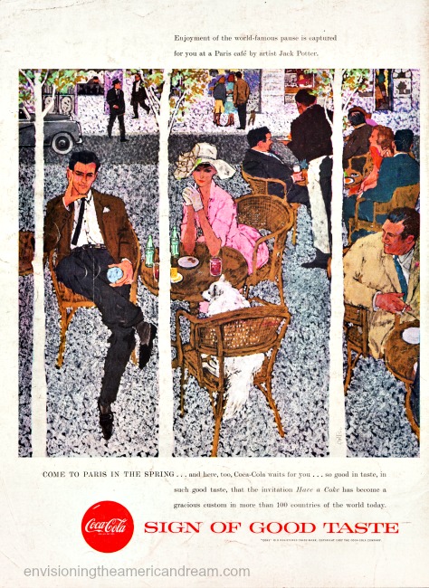 Vintage Coca Cola ad Paris Illustration Jack Potter 