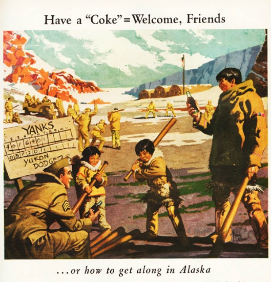 Vintage ad Coke in Alaska 
