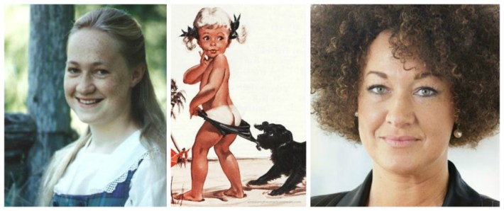 Rachel Dolezal then and now vintage image coppertone girl