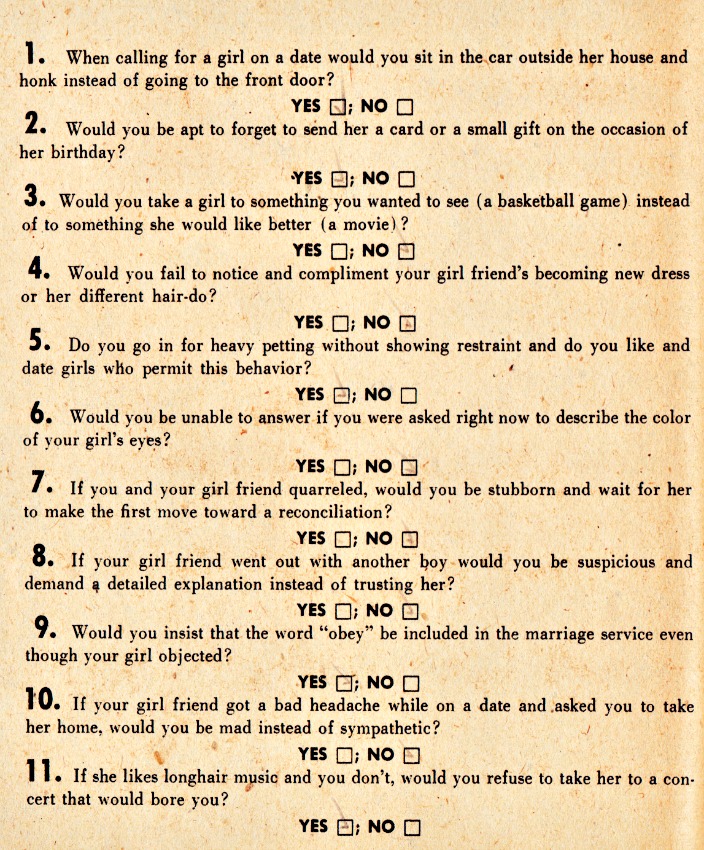 test how good a lover vintage magazine test