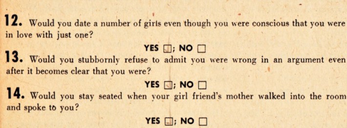 test how good a lover vintage magazine quiz 