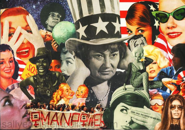 collage appropriated images vintage women 