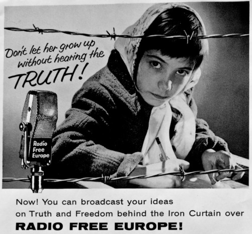 communism radio free europe girl barbed wire