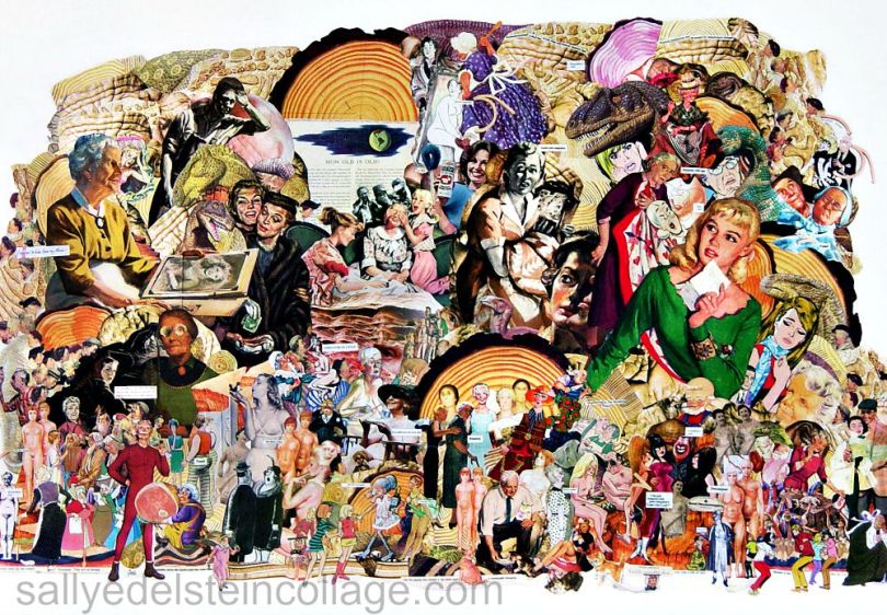 art collage by Sally Edelstein appropriated images of women