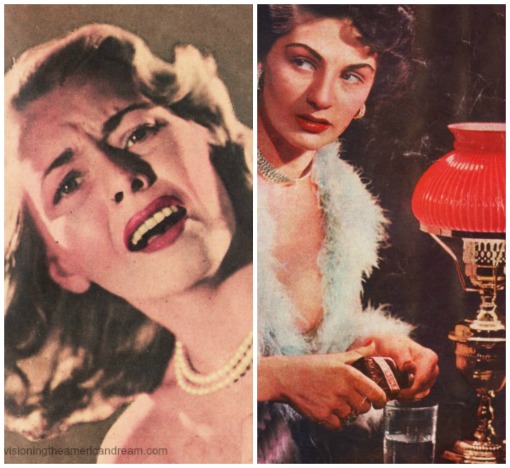 vintage photos of women from pulp magazines