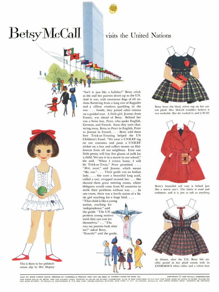 Betsy McCall visits the UN