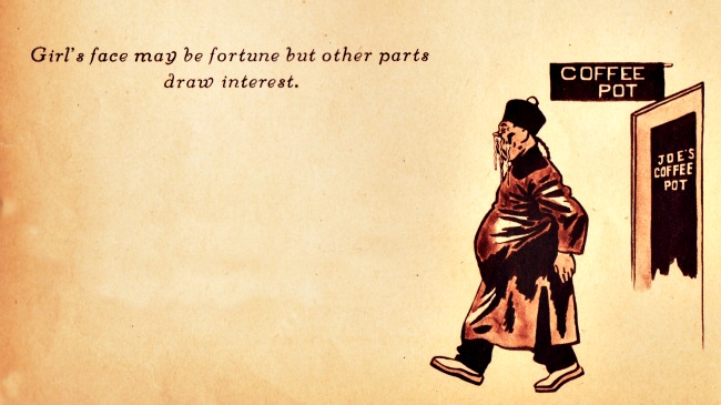 vintage cartoon confuscious 