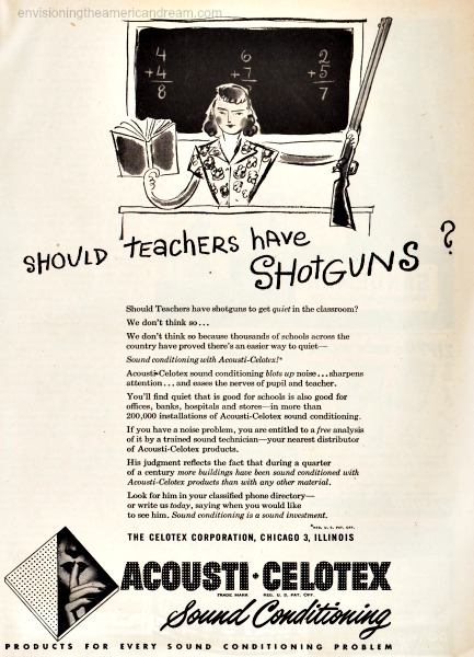 vintage ad 1948 Acousti-Celotex sound conditioning tiles 