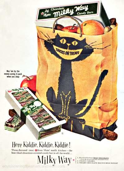 halloween trick or treat bag 1950s Milky Way 
