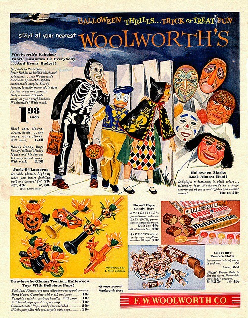 halloween woolworths ad 1950s