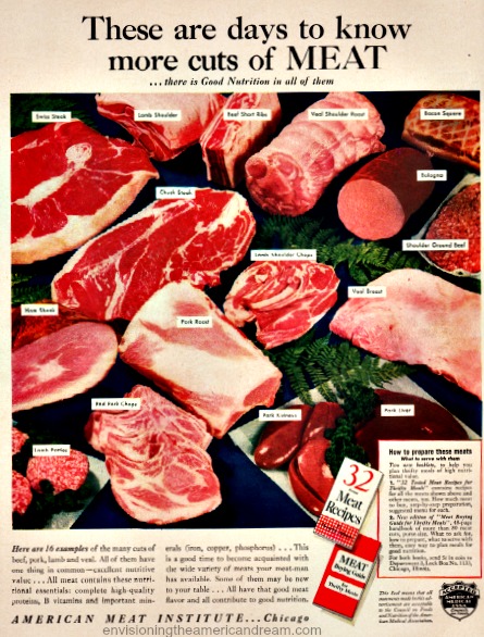 WWII Vintage ad for Meat 