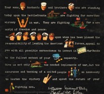 Vintage illustration WWII soldiers