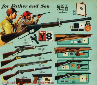 Vintage catalog page guns