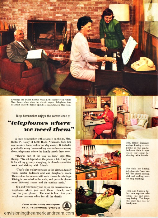 Vintage telephone ad 1957
