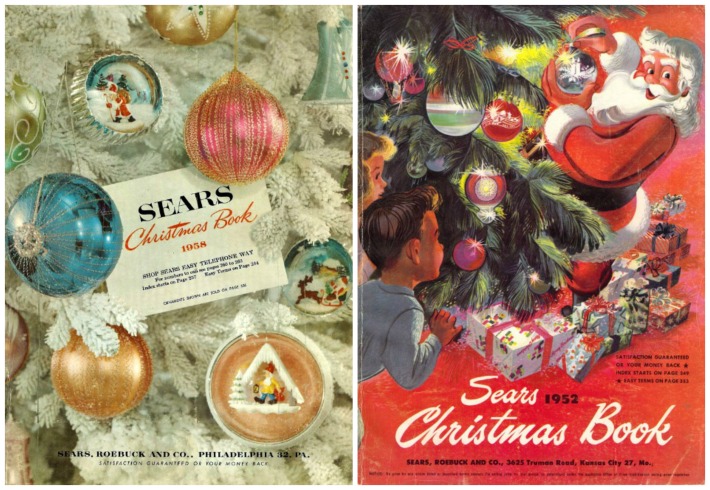 Xmas catalogs Sears 1958 1952