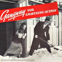 vintage 1930s photo couple shoveling snow