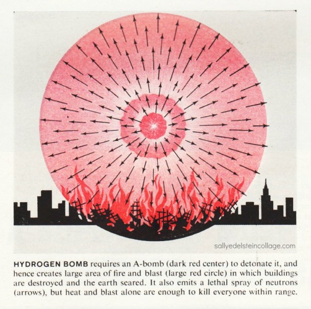 Effects of Hydrogen Bomb . Illustration Life Magazine 1961