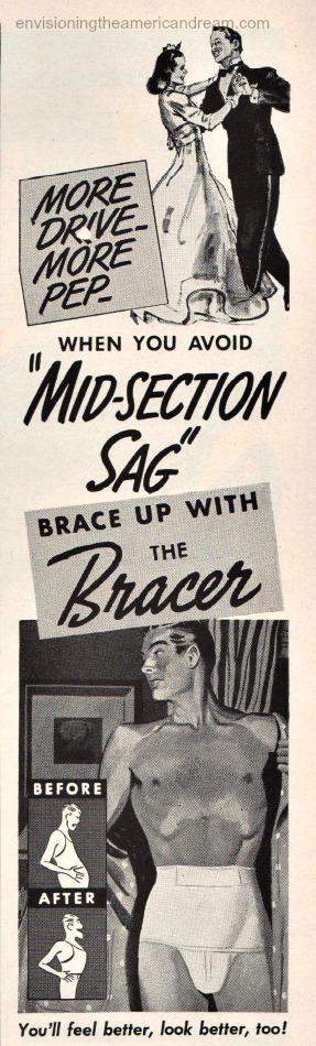 vintage ad Mens slimming garment