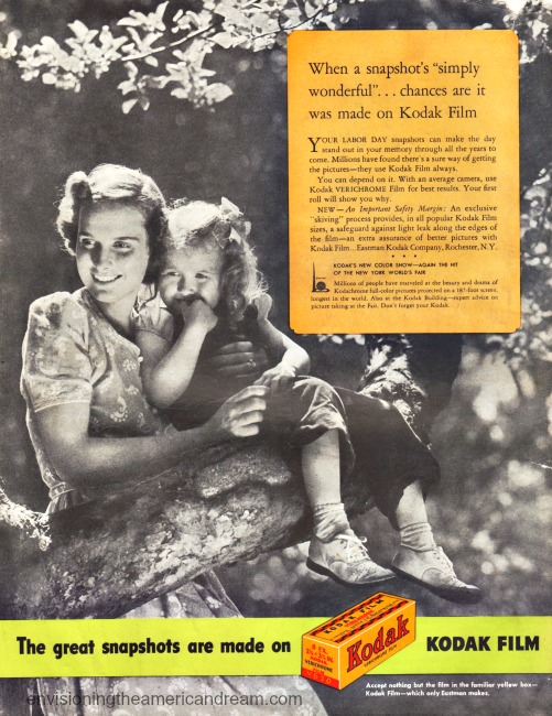 Vintage Kodak advertisement 1940 Mother and daughter 