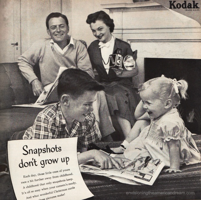 Happy 1950s Family Vintage Kodak Camera ad