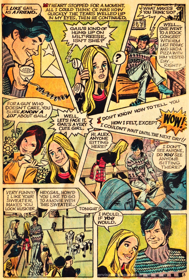 Vintage Comic Book Young Romance 1973