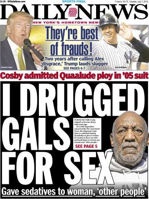 Daily News headline Cosby 2015