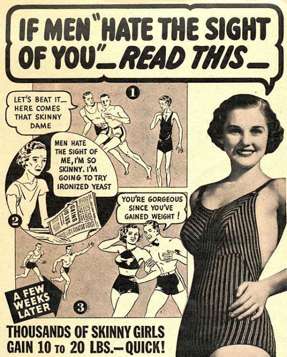 Vintage ad Gain Weight for skinny girls