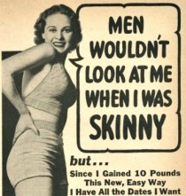 vintage ad to gain weight for women