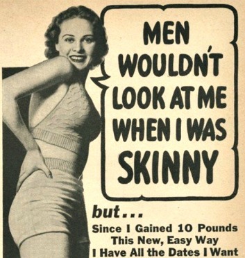 vintage ad to gain weight for women
