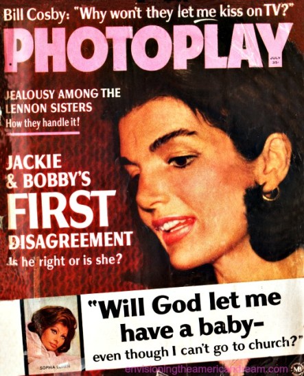 Vintage Photoplay Magazine cover July 1966 Jackie Kennedy photo 